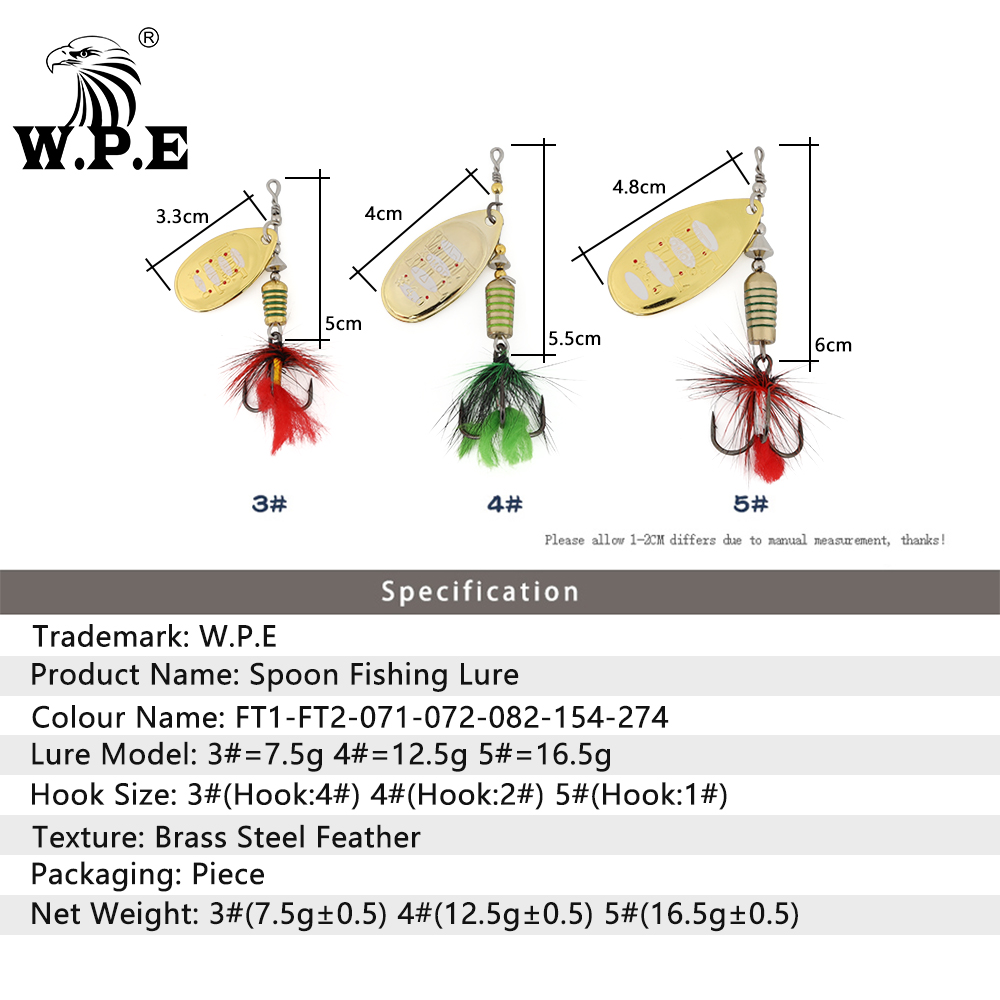 W.P.E KOMODO Filatore di Richi - Fishing Lure Spoon recensione e prezzo