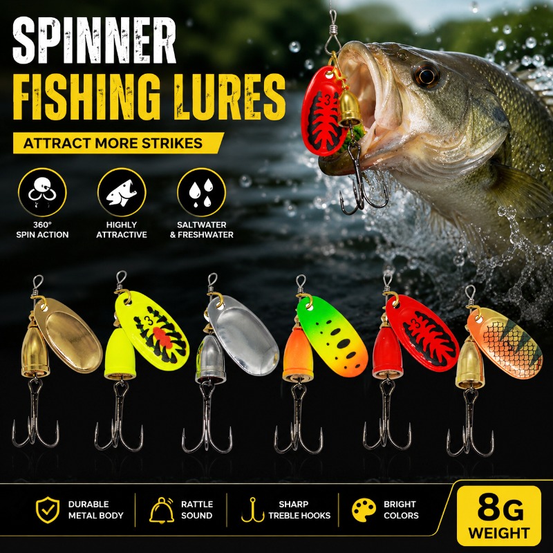 Spinner da Pesca 8g con Lama M - Fishing Lure Blade Bait recensione e prezzo